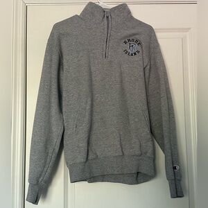 Rhode Island Champion Quarter Zip Sweatshirt in Gray